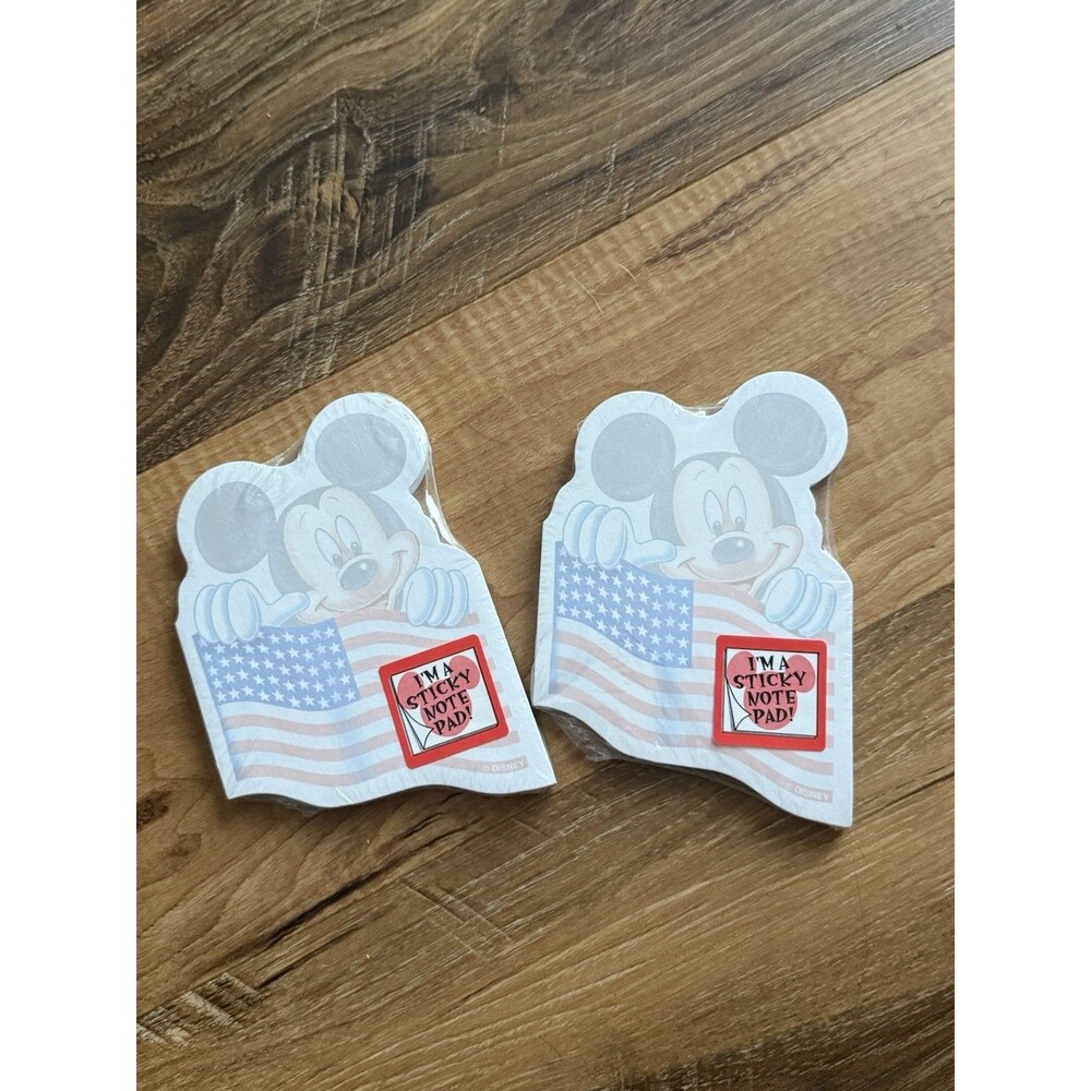 Disney Mickey Mouse Vintage Sticky Notepad Paper, New Condition, Americana Lot 2